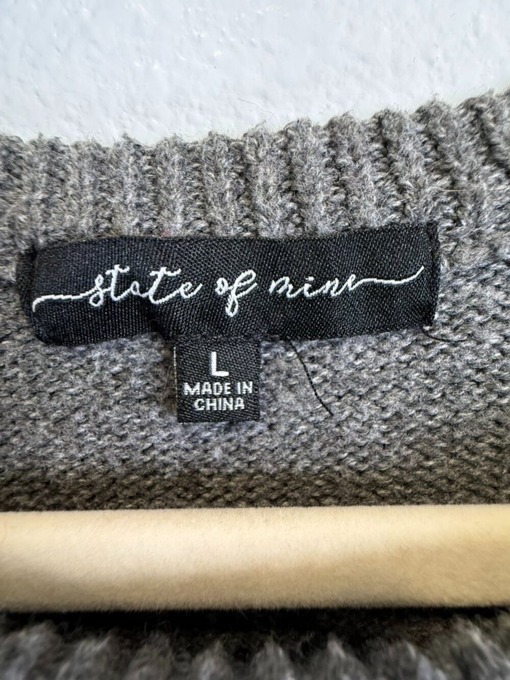 State of Mine Gray Orange Pumpkin Sweater Womens Large Fall Halloween Pullover - Picture 6 of 7